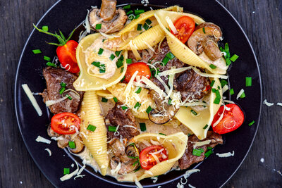 Pasta mit Wildfleisch